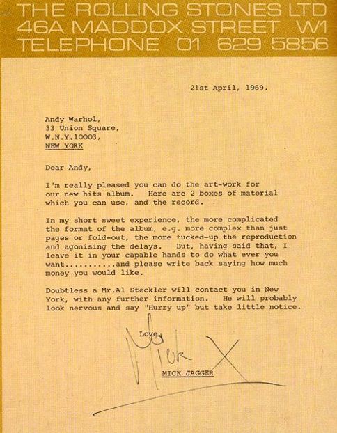 O pedido formal de Jagger.